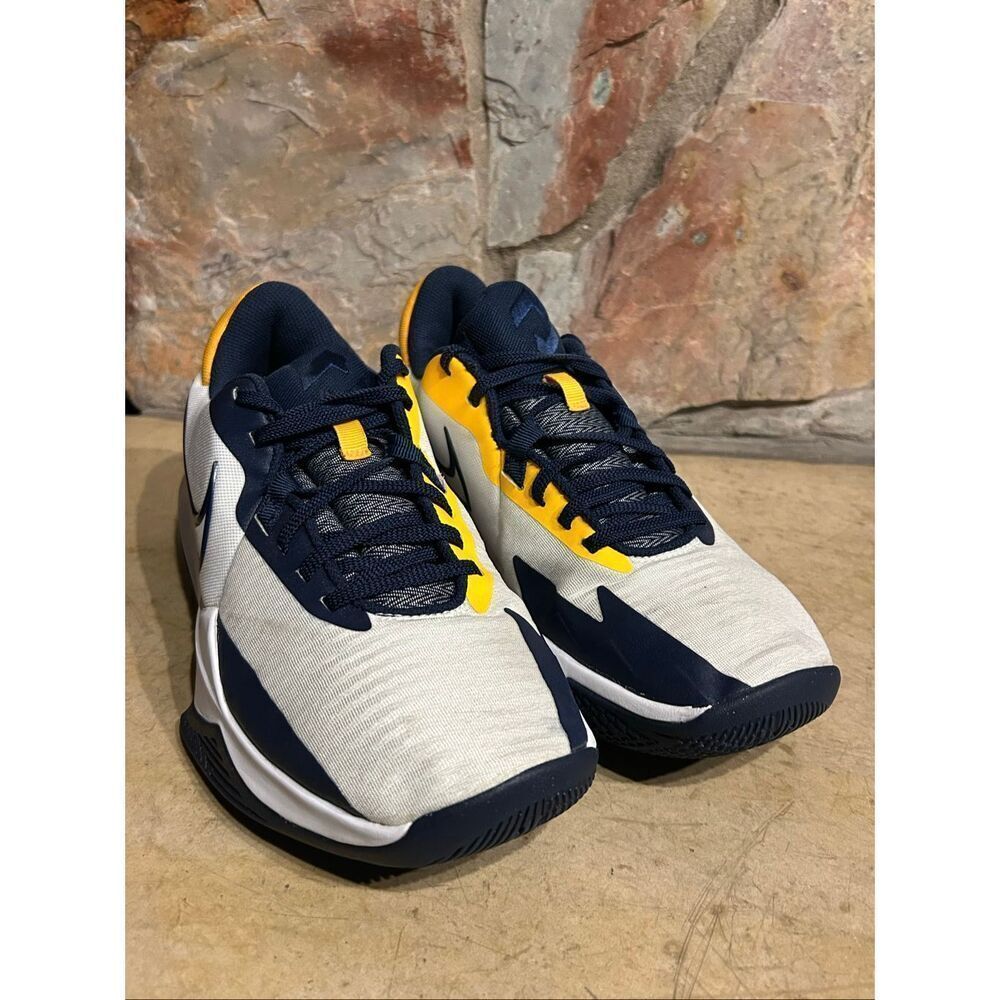 Nike Precision VI Low White Navy Gold Basketball Shoes DD9535-101 Men’s Size 9 U